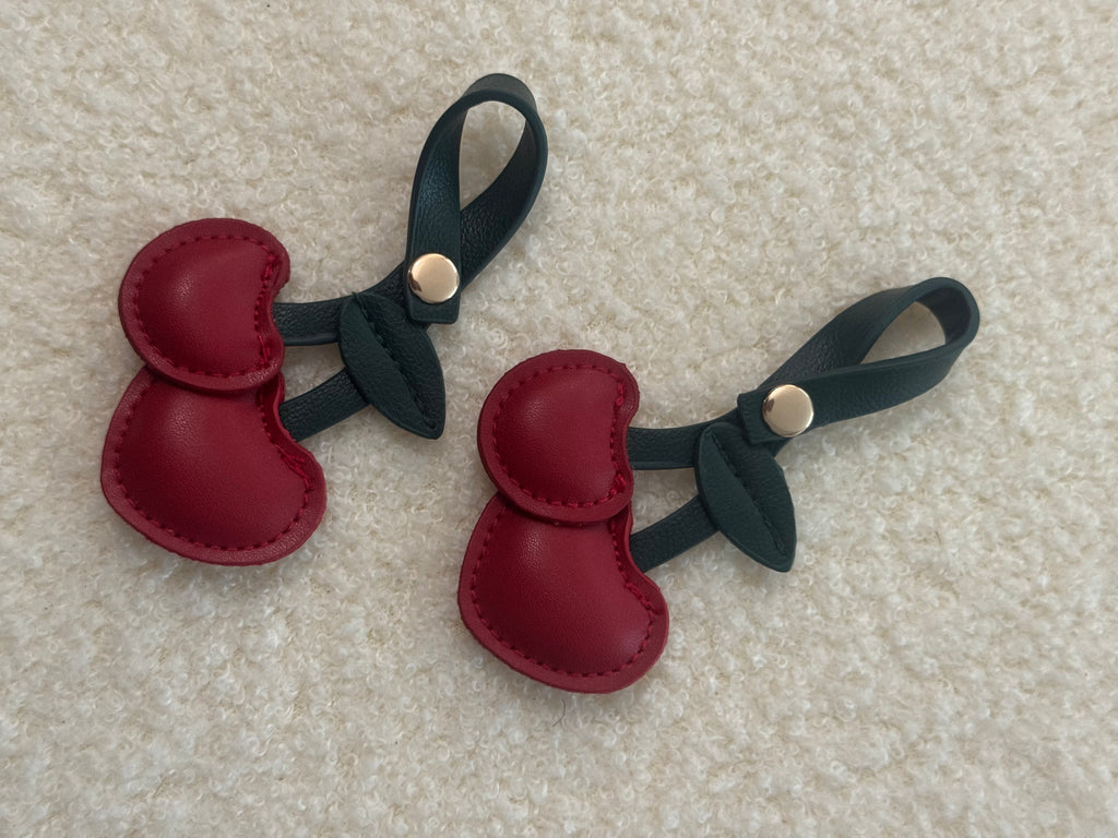 Cherry POP Leather Charm