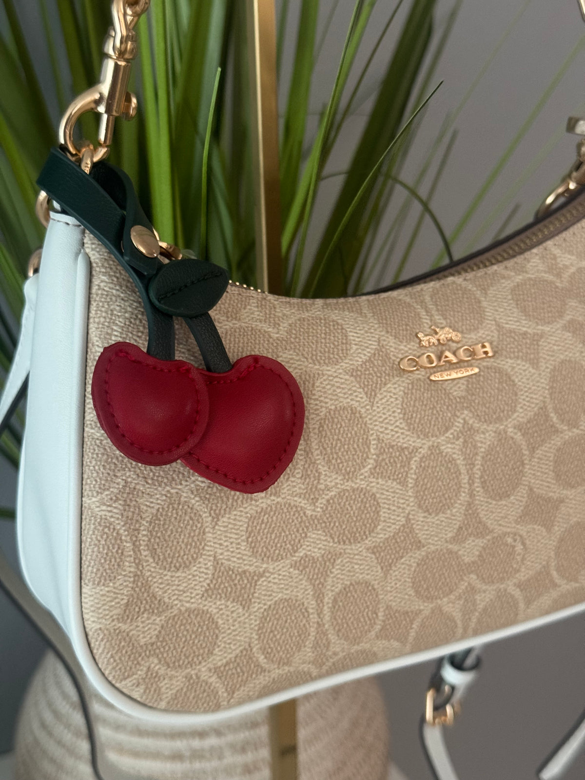 Cherry POP Leather Charm