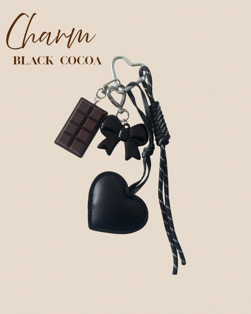 Black Cocoa Charm Bag